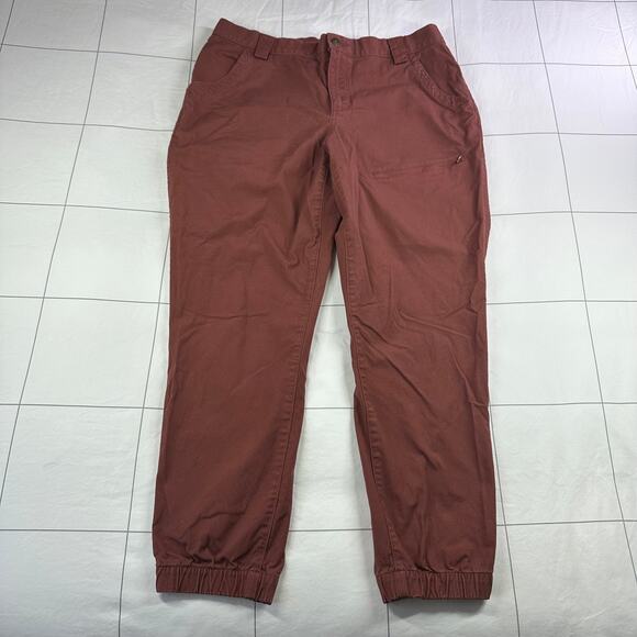Duluth Trading Co Pants Womens 12 Rust Red Rootstock Gardening Jogger Cotton - Picture 2 of 13